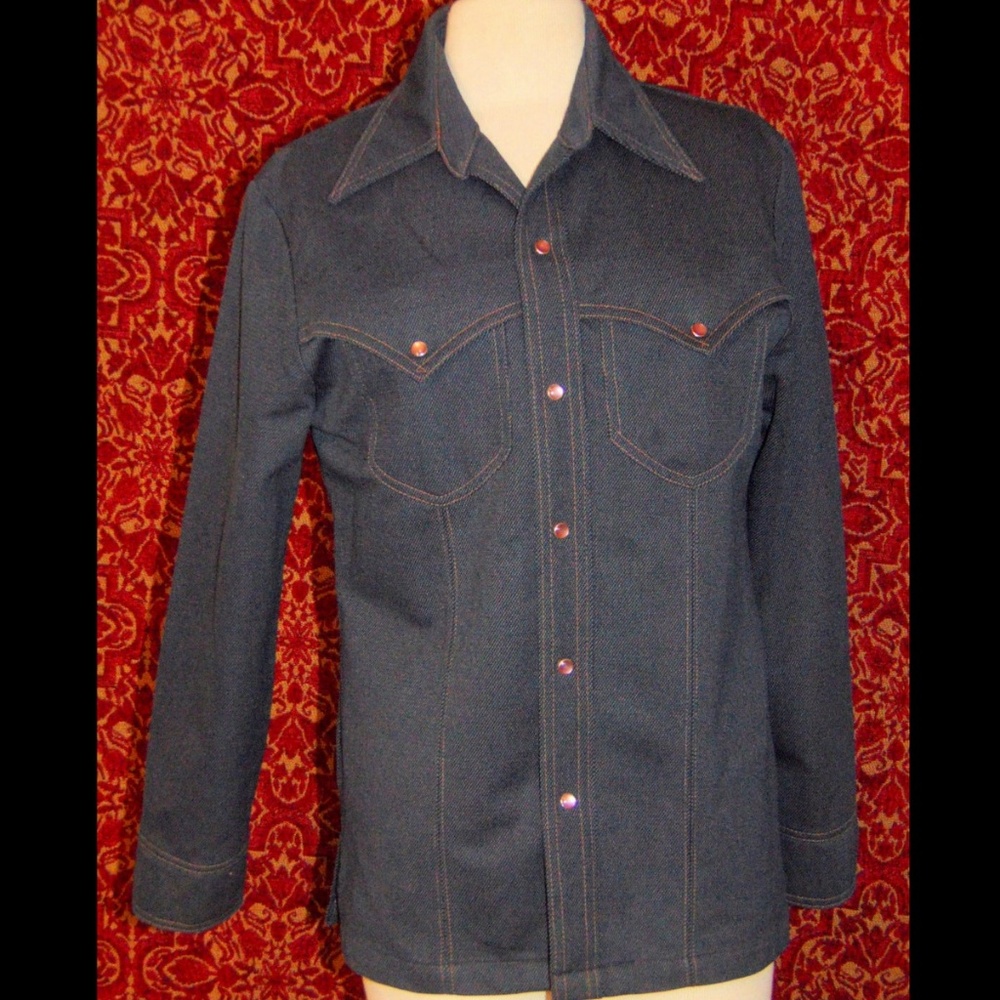 WRANGLER VINTAGE 70s knit western style jacket 40✨